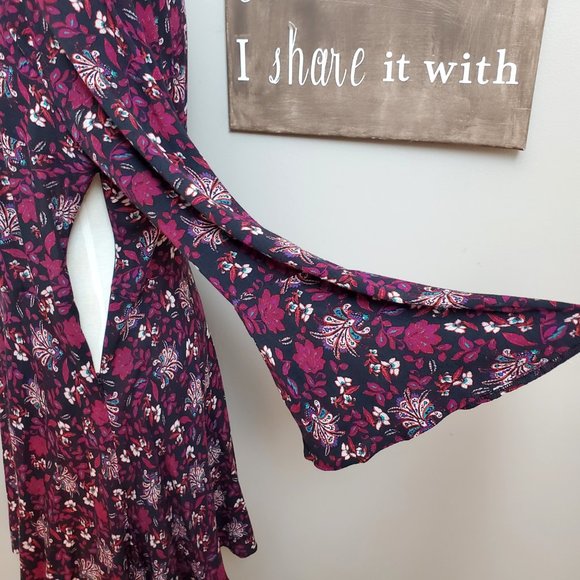 American Eagle Boho Floral Tassel Tie Dress - Picture 6 of 9